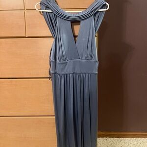 BCBG draped blue cocktail Dress
